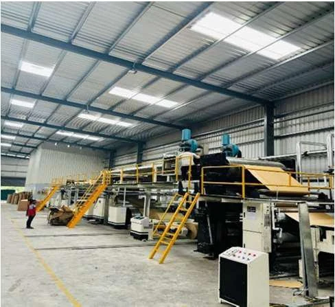 Corrugation line at Aarcee Techpack manufacturing facility